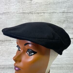 Tardan Black Wool Newsboy Hat Cap English Cap Cabbie Made In Mexico Medium